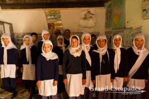 Visiting the middle school in Bodgang, a still rather untouched village above the road on the way to Turtuk, Shyok Valley, Baltistan, India