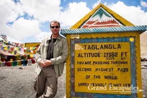 Passing Tagang La, the second highest motorable pass in the world, Ladakh India
