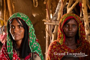 Afar women with scars as a sign of beauty, village of Hamed Ale, Danakil Depression
