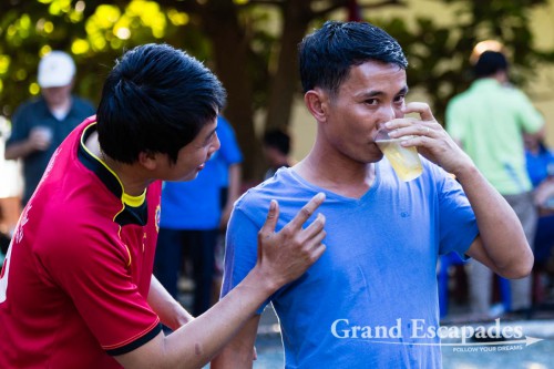 Competition of Pétanque in Luang Prabang, Laos