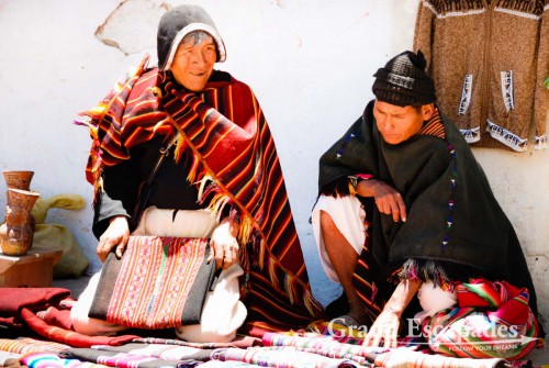 Traditional "Indigenous" Sunday Market in Tarabuco, Bolivia, South America