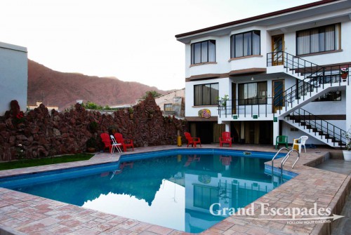 The Hotel Mitru offers good and cheap rooms and a beautiful, solar-heated pool, Tupiza, Bolivia