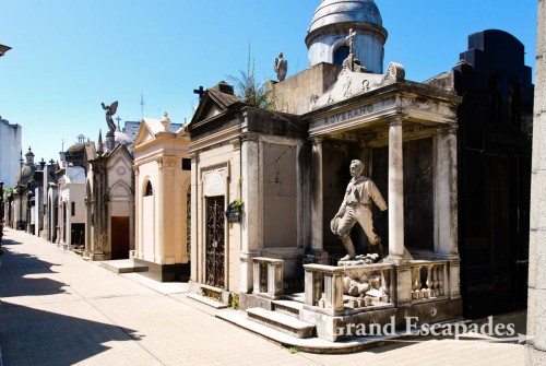 Cementerio de la Recoleta, where the rich and famous of Argentina have their final resting place: presidents, governors, war heroes, writers and of course "Evita" Peron, although not her husband, Buenos Aires, Argentina