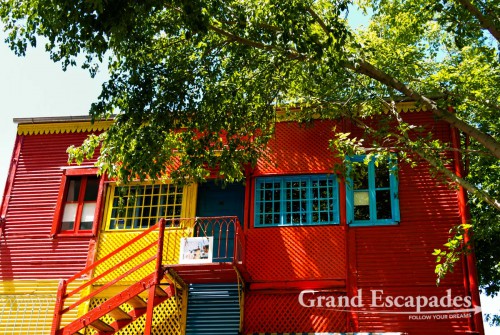 The "Caminito", the street in La Boca that is famous for its painted houses, Buenos Aires, Argentina, South America