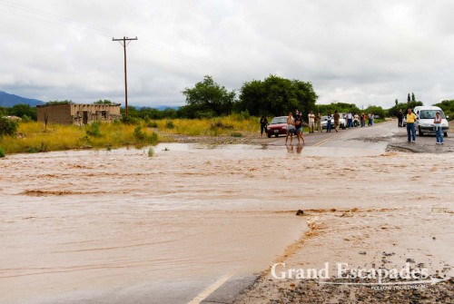 On the way, numerous flooded parts that had to be crossed