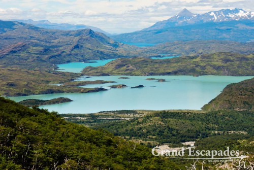 Trekking the "W" in Torres del Paine, Patagonia, Chile - View of Lago Nordenskjold from Valle Frances