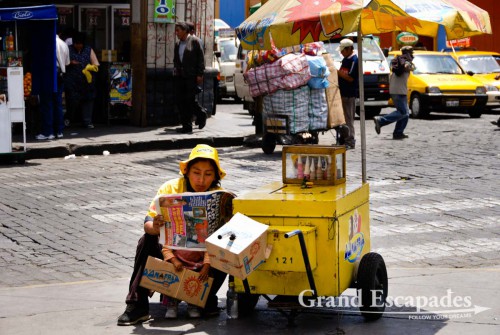 Street vendors can be found everywhere in Peru, selling just anything you can imagine and need or not ... Arequipa, Peru