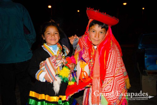 Children in traditional dress, Cuzco, Peru
