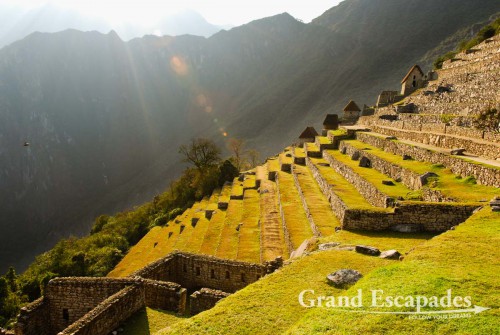 Most of Machu Picchu consists of terraces, here the ones facing west