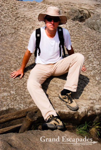 Gilles on top of Wayna Picchu, Machu Picchu, Peru