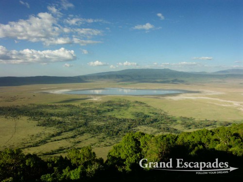 View of the N´gorongoro Crater from our lodge ...