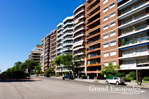 Barrio of Villa Biarritz with its nice houses and high apartment buildings, Montevideo, Uruguay
