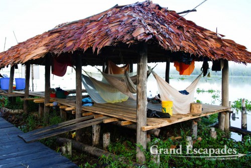 Boat Tour in the Orinoco Delta, Venzuela - Our living quarters in the Warao Village: Hammocks or "Chinchorro" turned out to be more comfortable than we expected...