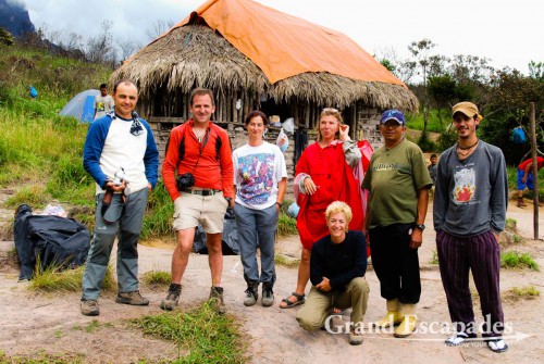 Trekking Mount Roraima, the highest Tepui or Tabletop Mountain, Venezuela - Our fellow trekkers with Jose, our guide, second from right.