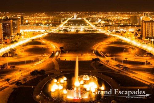 View of the Eico Monumental from the TV TOur at night, Brasilia, Distrito Federal, Brazil