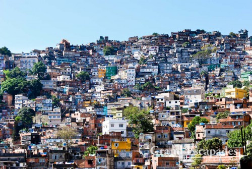 Rocinha, home to 180.000 people, is the biggest favela in Rio de Janeiro, Brazil