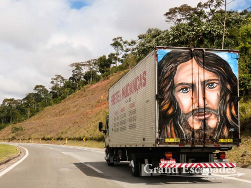 Street Art or Truck Art? - On the way from Minais Gerais to Rio de Janeiro, Brazil