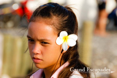 Rarotongan young lady, Rarotonga, Cook Islands