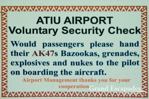 Security mesures on Atiu Airport ... Atiu Island, Cook Islands