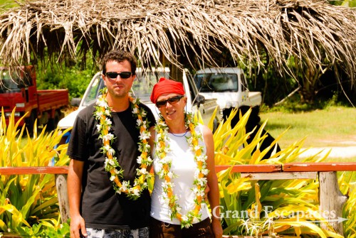 Also on Atiu, it is a costume to greet arriving friends & guests with an "Ei", a flower garland worn around your neck. However on Atiu, you also receive an "Ei" as a farewell present! Atiu Island, Cook Islands