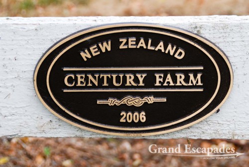 The farm has been in Colin's family for 5 generations and this very fact is commemorated by a plague outside the gate to their house "Grand View", South Island, New Zealand
