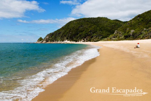 Golden beaches in the Abel Tasman National Parc, South Island, New Zealand