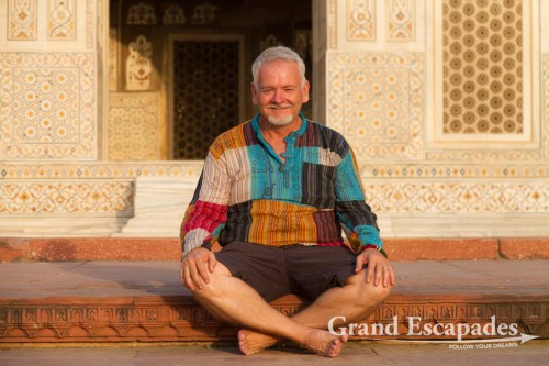 Paul at Itimad-ud-Daulah, better known as the "Baby Taj", Agra, India