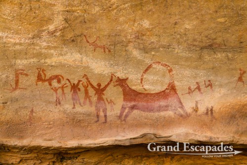 Prehistoric Rock Paintings, discovered by OP "Kukki" Sharma near Bundi, Rajasthan, India